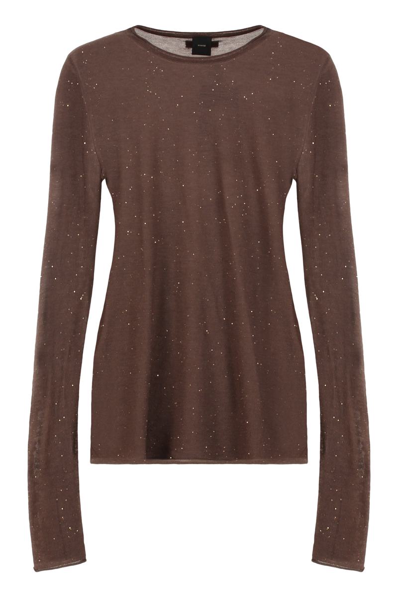 Pinko Pico Long Sleeve Sequin Top