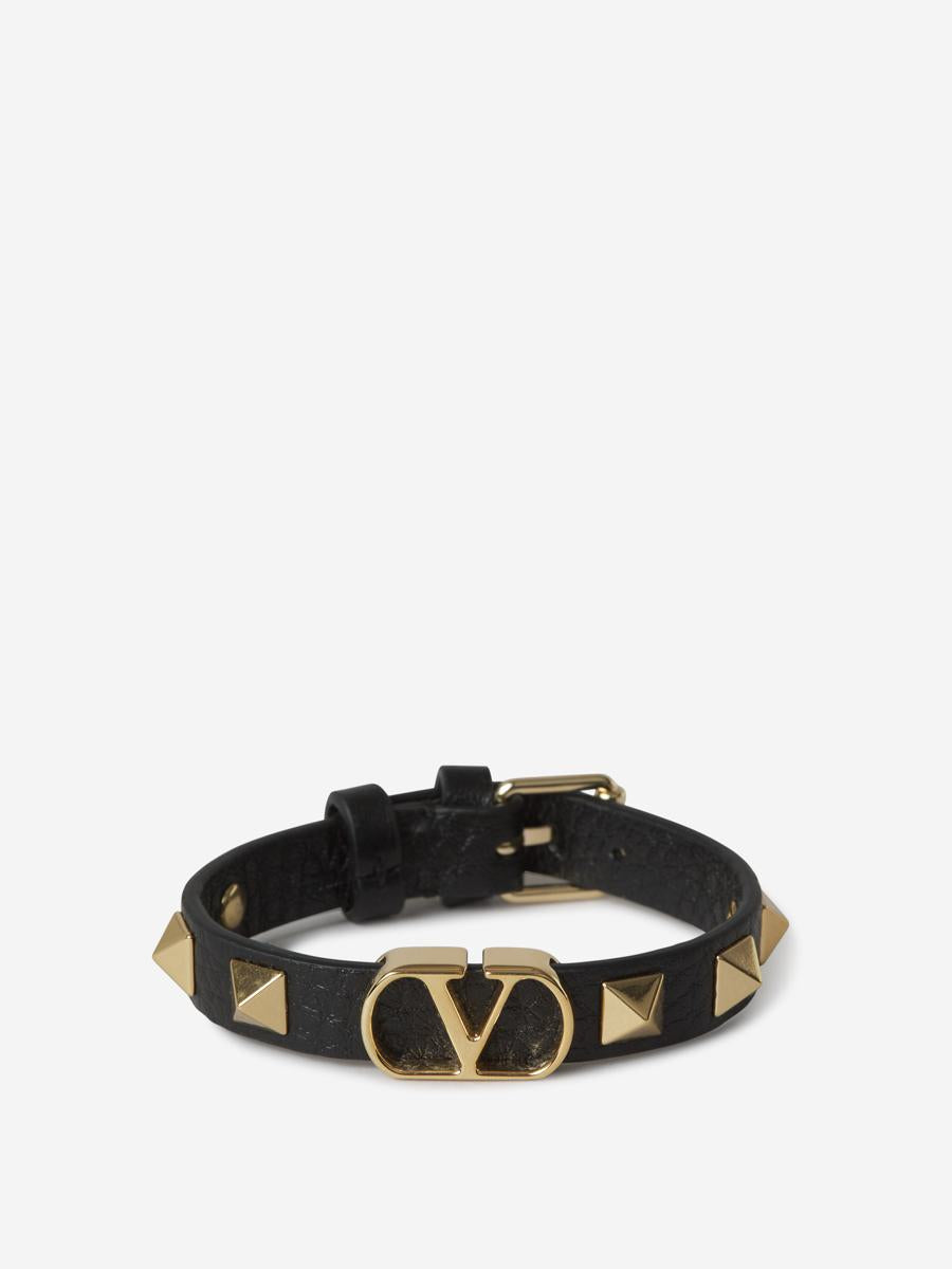 Valentino Garavani Vlogo Signature Leather Bracelet