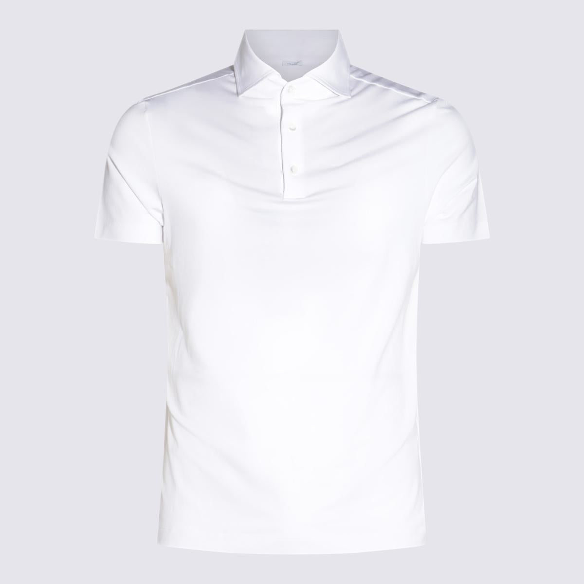 Malo White Cotton Polo Shirt