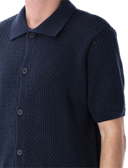 Arte Crochet Knit Button Shirt