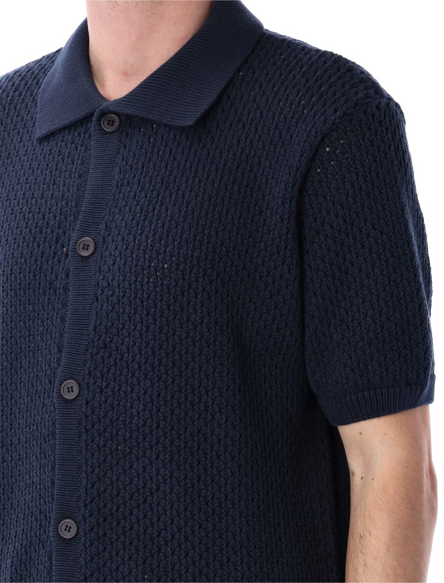 Arte Crochet Knit Button Shirt