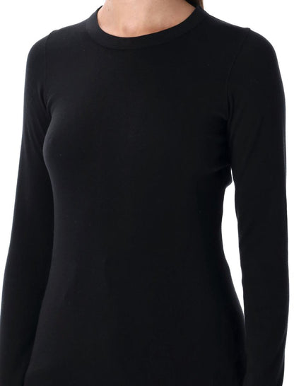 Rick Owens Drkshdw Black Ribbed Ls T