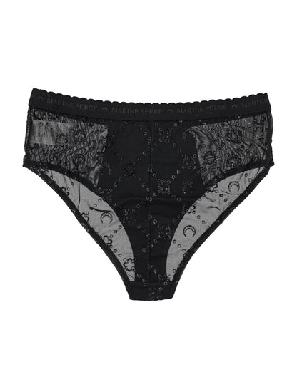 Marine Serre High Elastic Brief Mesh Flock Glitter