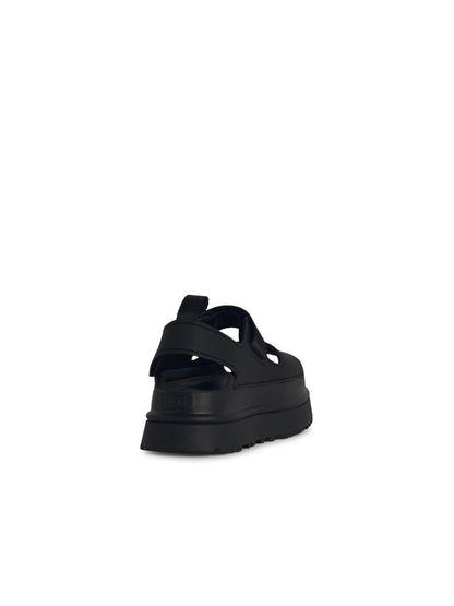 UGG 'Goldenglow' Black Rubber Sandals