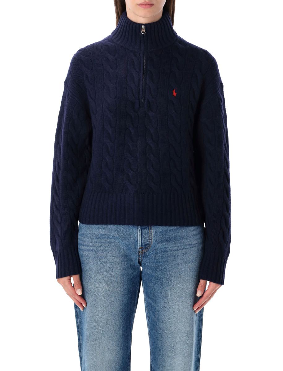 Polo Ralph Lauren Wool And Cashmere Cable-Knit Half-Zip Sweater