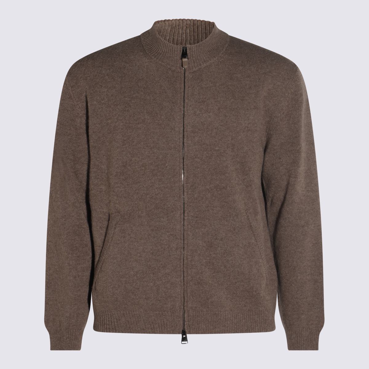 Canali Brown Wool Knitwear