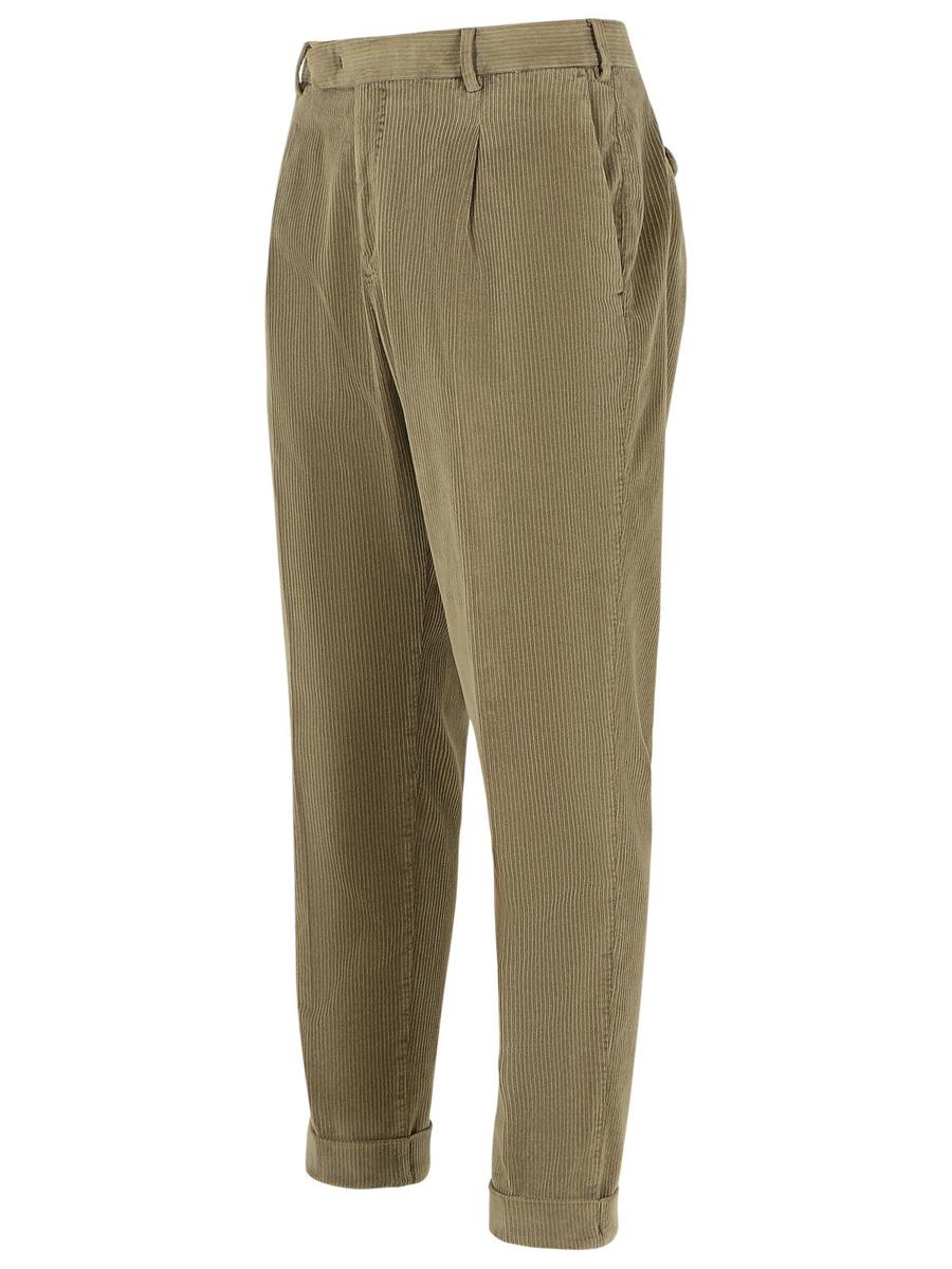 Pt Torino Beige Cotton Blend Trousers