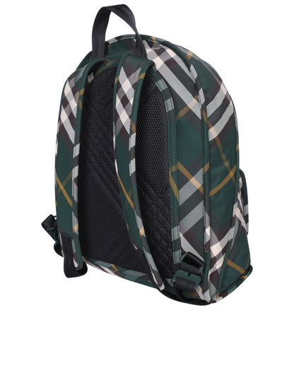 Burberry Check Motif Nylon Backpack