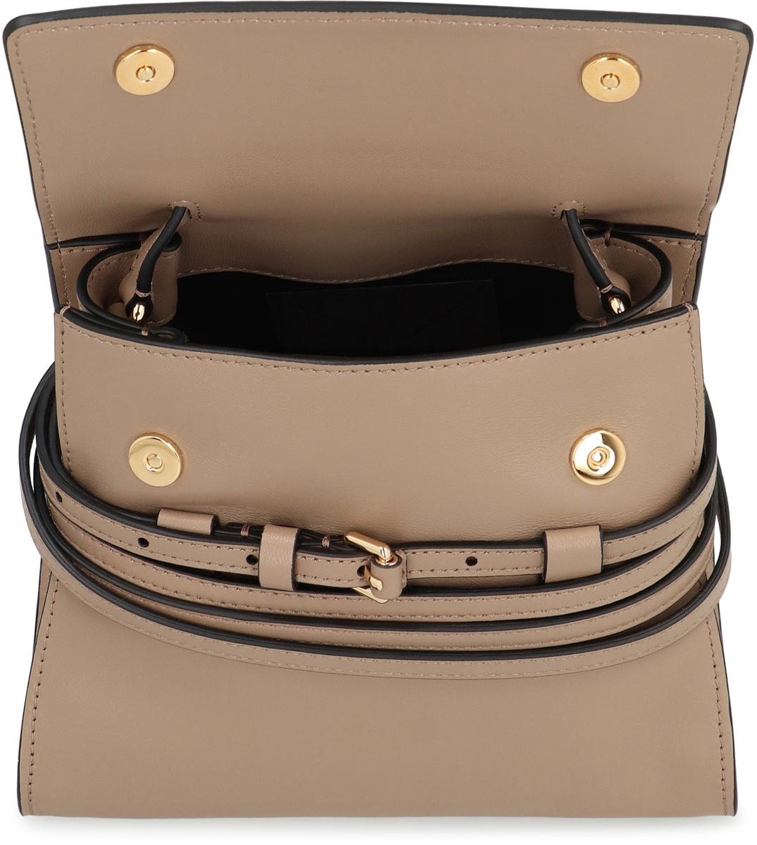 Moschino Moschino Tie Me Small Leather Handbag