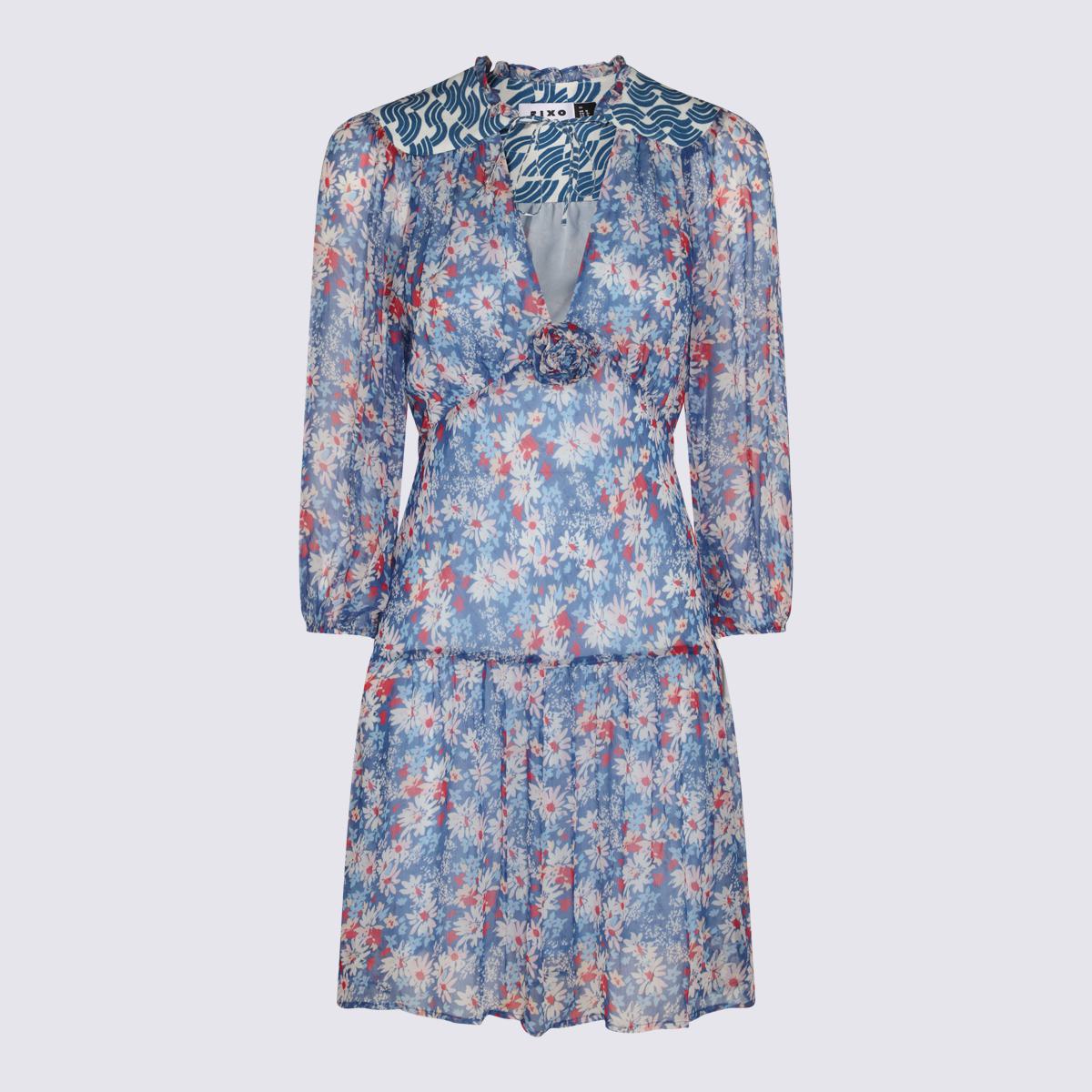 Rixo Blue Short Dress
