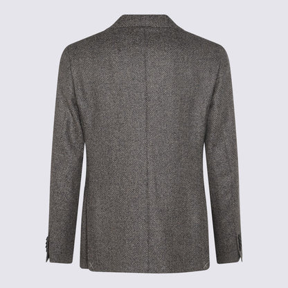 Canali Grey Wool Blazer