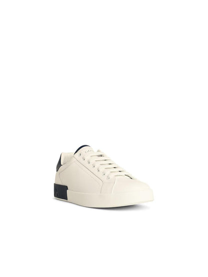 Dolce & Gabbana 'Portofino' White Leather Sneakers
