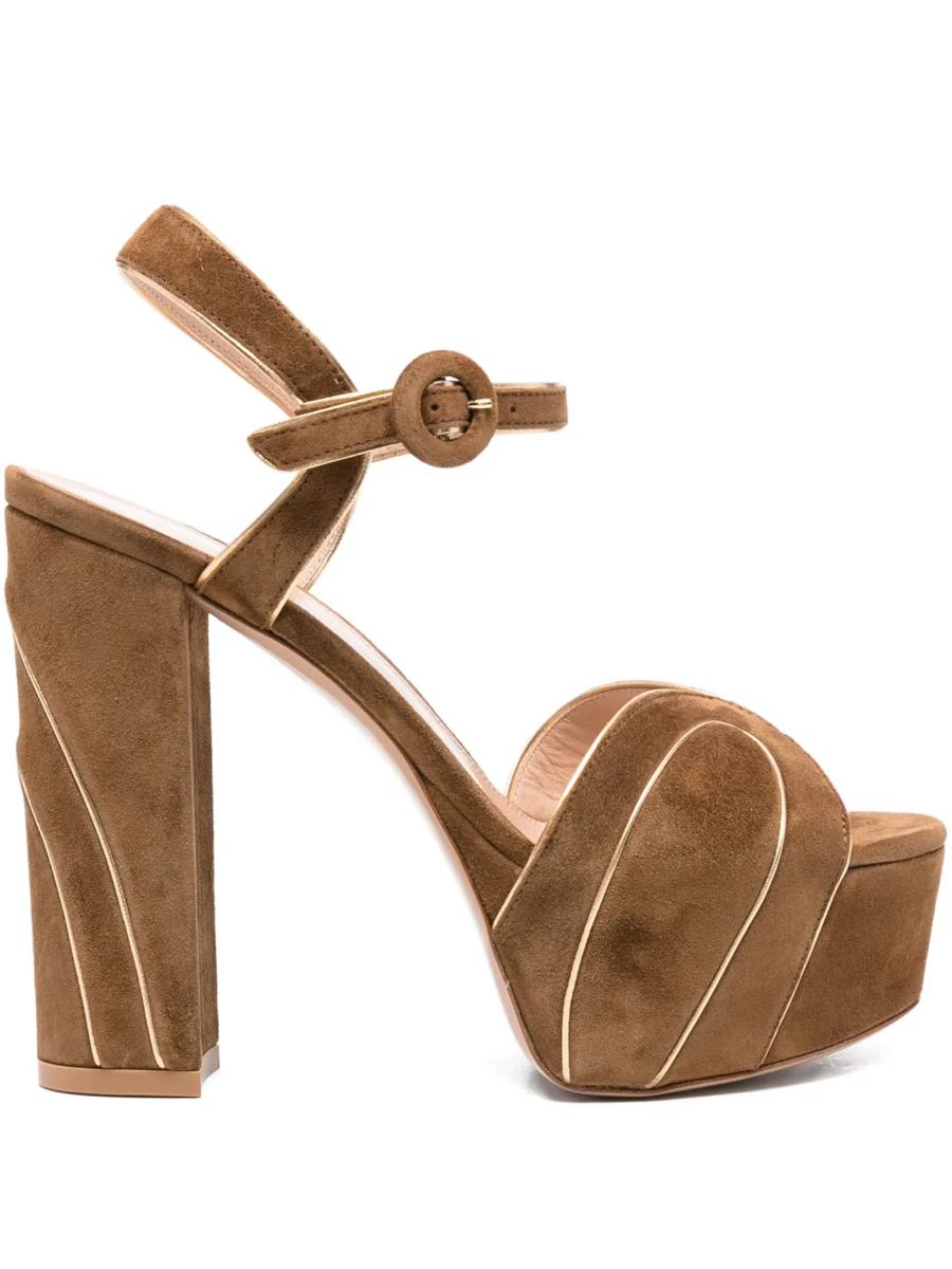 Gianvito Rossi Suede Heeled Sandals With A 125 Mm Platform