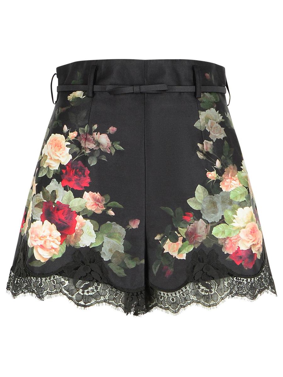 Zimmermann Black Silk Blend Shorts