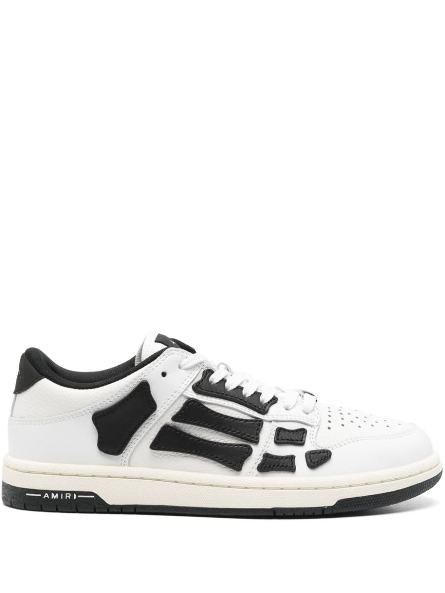 Amiri White Leather Sneakers With Black Details