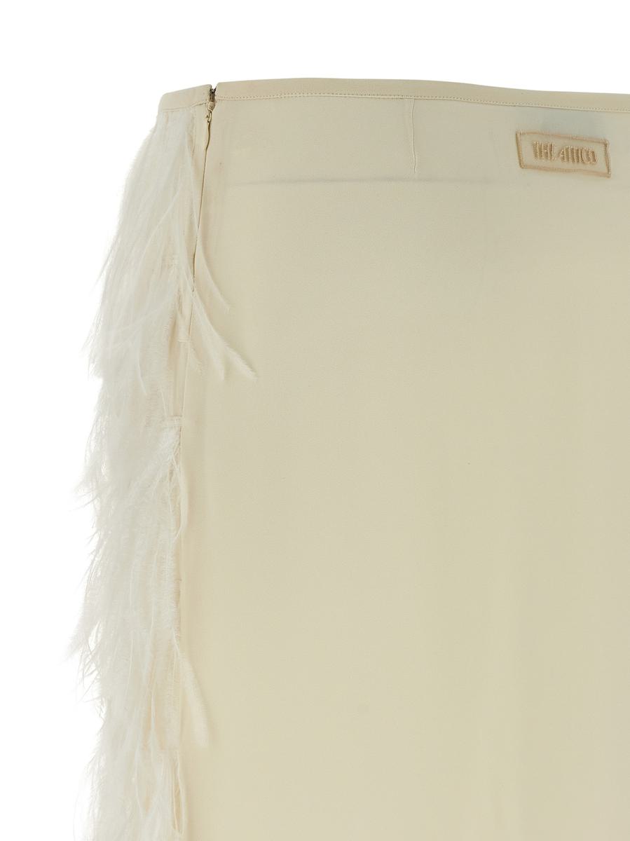 The Attico Ostrich Feather Skirt
