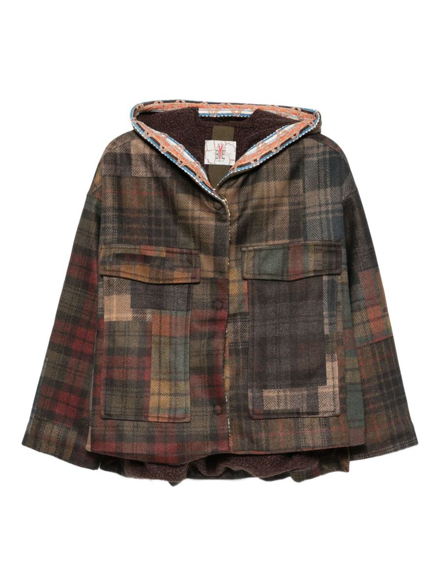 Bye Patchwork Design Caban Jacket