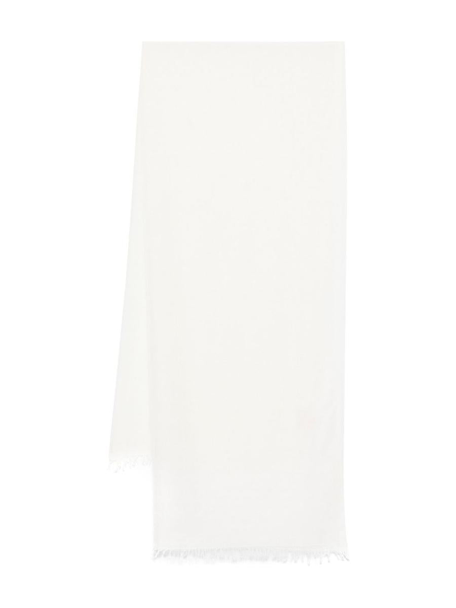 Faliero Sarti White Dianetta Scarf In Cashmere And Silk