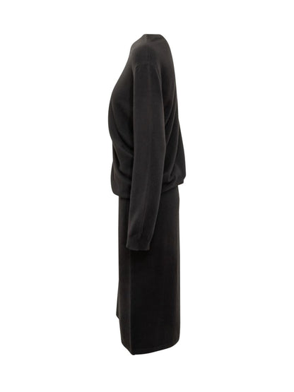 Fabiana Filippi Black Dress With Draping By Fabiana Filippi