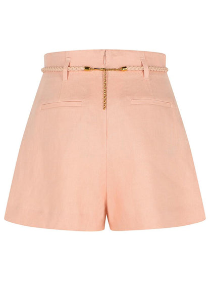 Zimmermann Pink Silk Blend Shorts