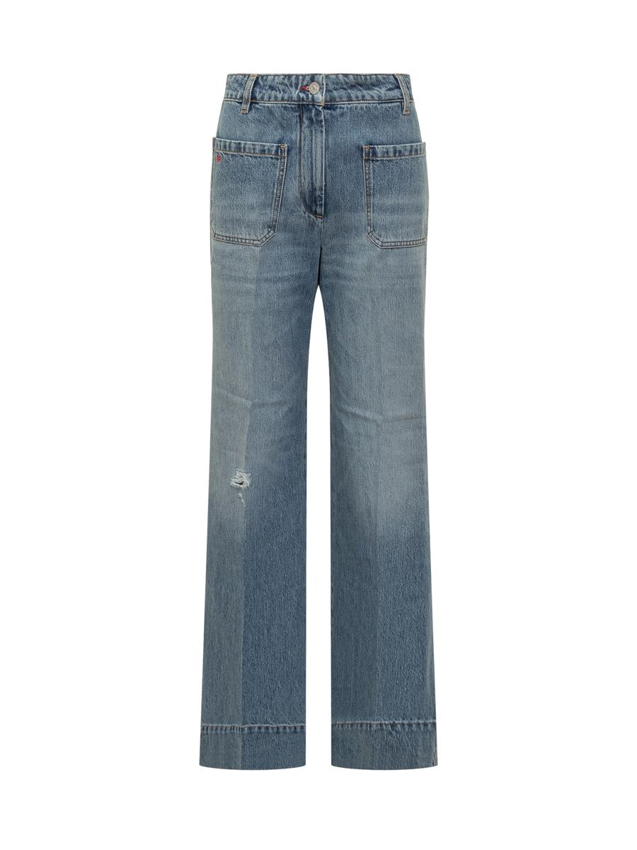 Victoria Beckham Victoria Beckham Wide Leg Jeans In Vintage Denim