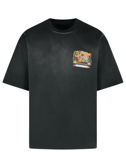 'Amiri Jazz' Black Cotton T-Shirt