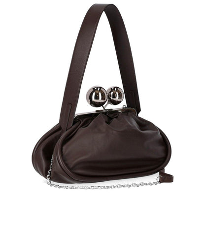Weekend Max Mara Pasticcino Milvanew Medium Dark Brown Clutch