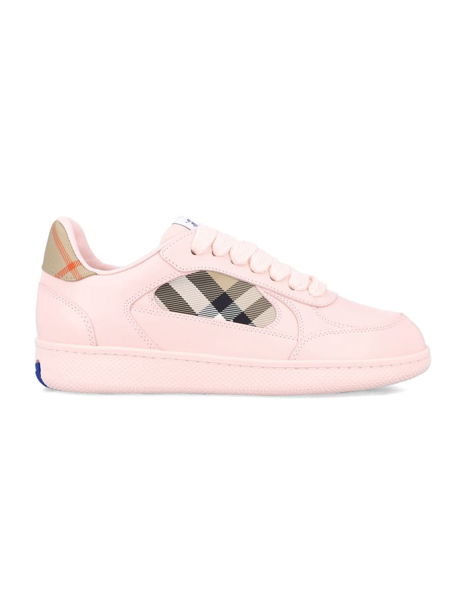 Burberry Leather And Check Terrace Women'S Sneakers