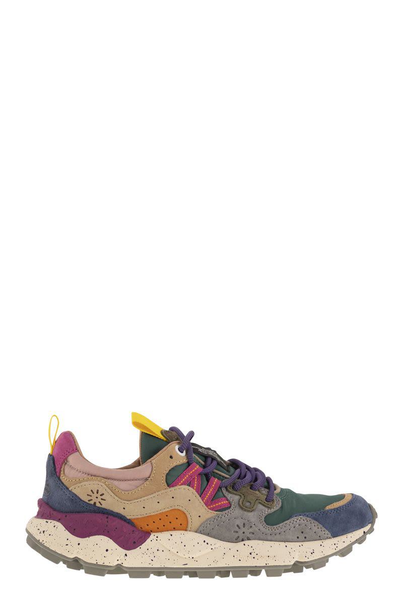 Flower Mountain Yamano 3 - Sneakers In Suede And Technical Fabric