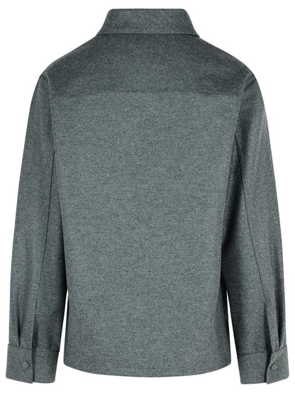 Jil Sander Grey Wool Shirt
