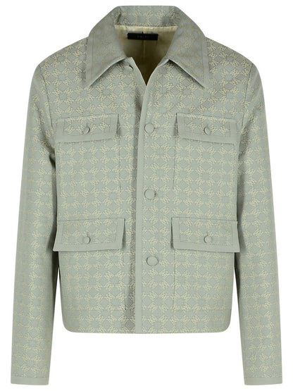 Amiri Light Blue Cotton Blend Jacket