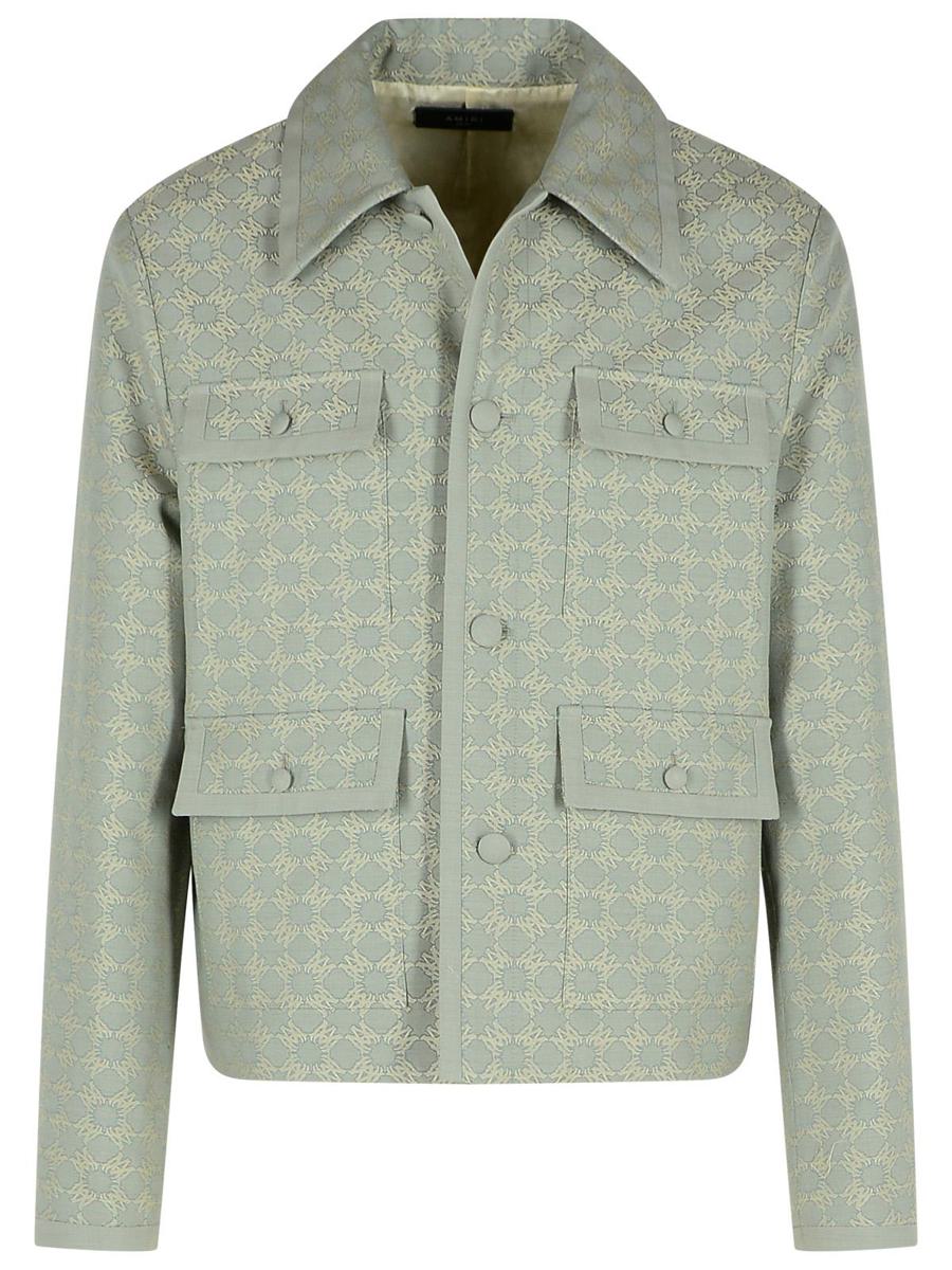 Amiri Light Blue Cotton Blend Jacket