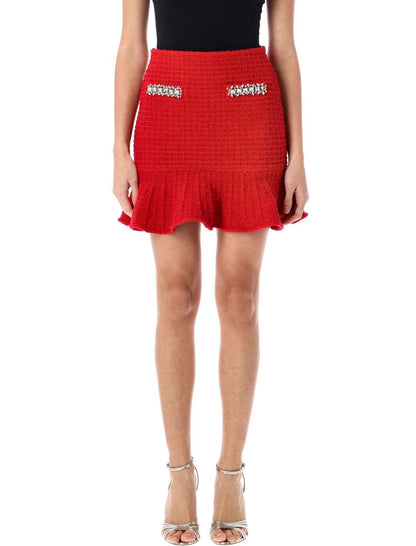 Self-Portrait Textured Knit Mini Skirt