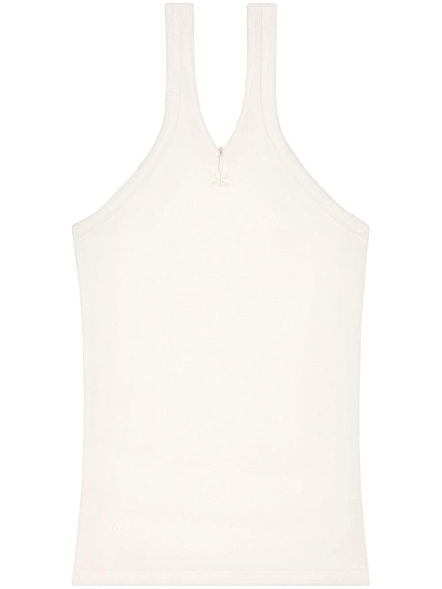 Courrèges Criss Cross Cotton Tank Top