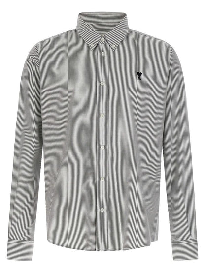 AMI Paris 'Ami De Coeur' Striped Shirt