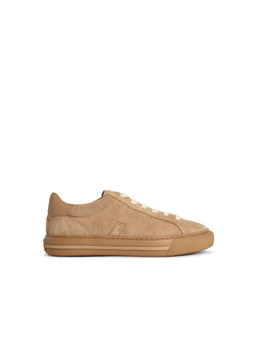 Hogan 'H691' Beige Suede Sneakers