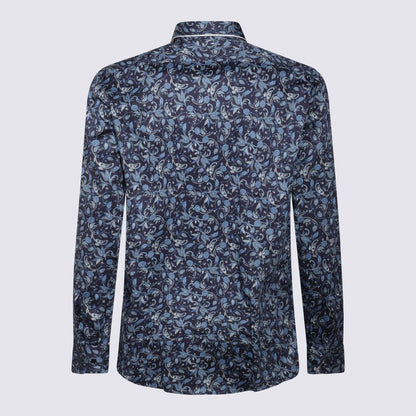 Etro Blue Cotton Shirt
