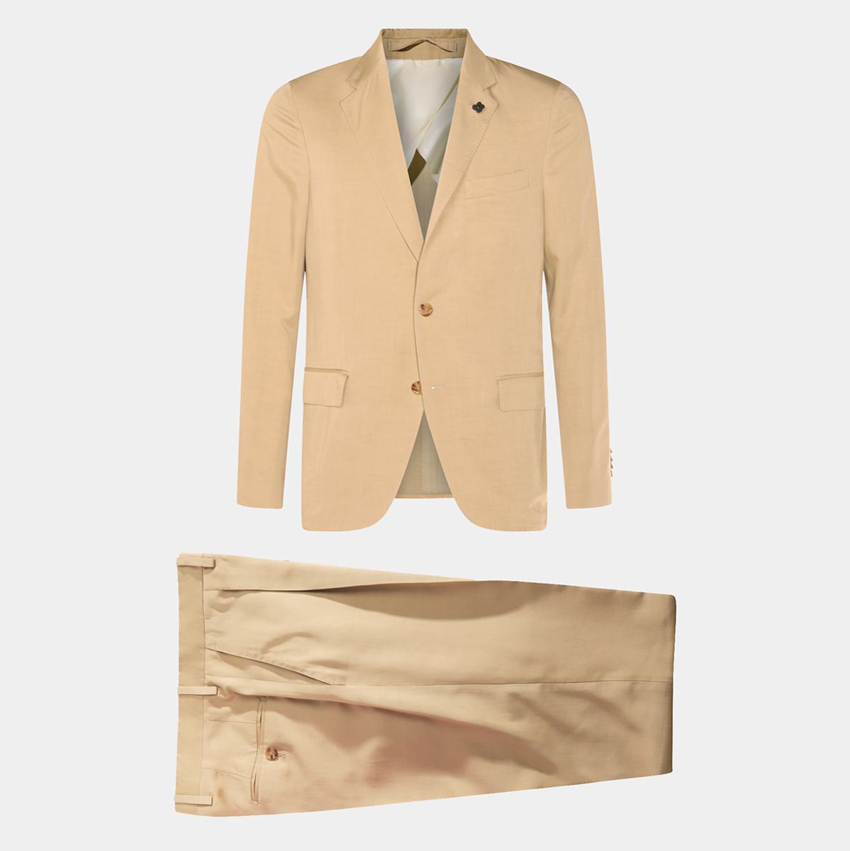 Lardini Beige Viscose Suits