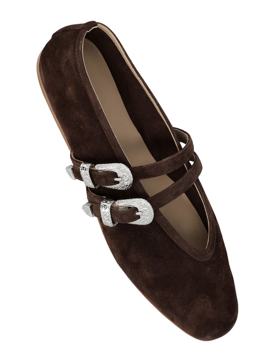 Le Monde Beryl Claudia Ballet Slippers Chocolate Suede