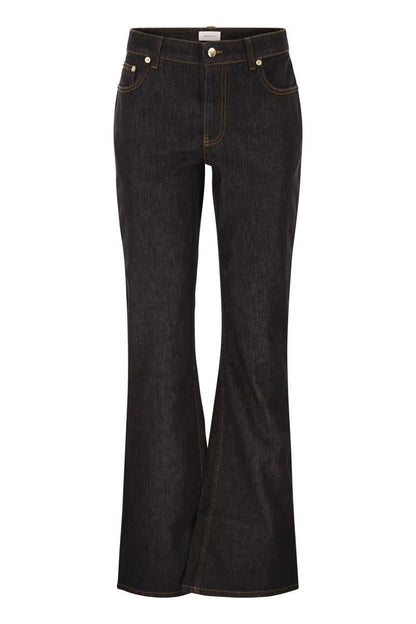 Fabiana Filippi 5-Pocket Denim Trousers With Flare