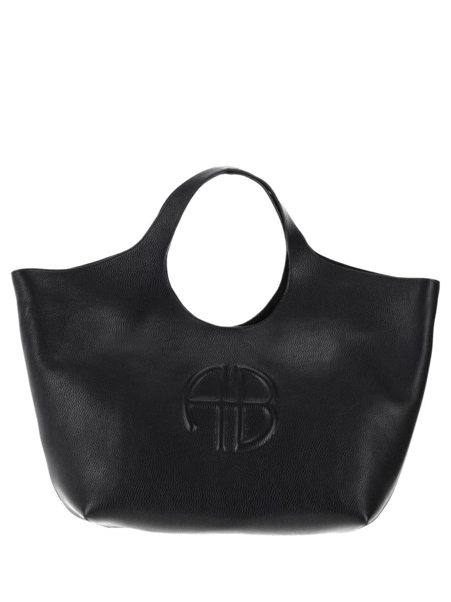 Anine Bing Lili Tote  Black Pebbled