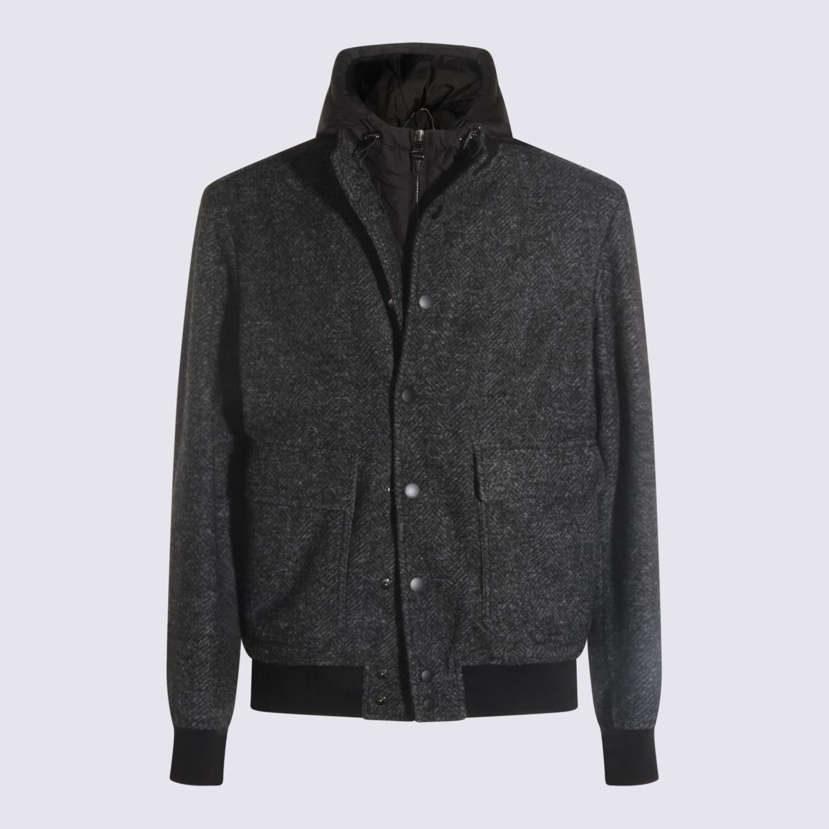 Canali Grey Wool Blend Casual Jacket