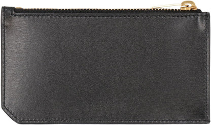 Saint Laurent Fragments Tiny Cassandre Smooth Leather Card Holder