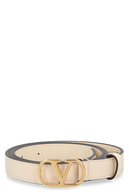 Valentino Garavani Vlogo Signature Leather Belt