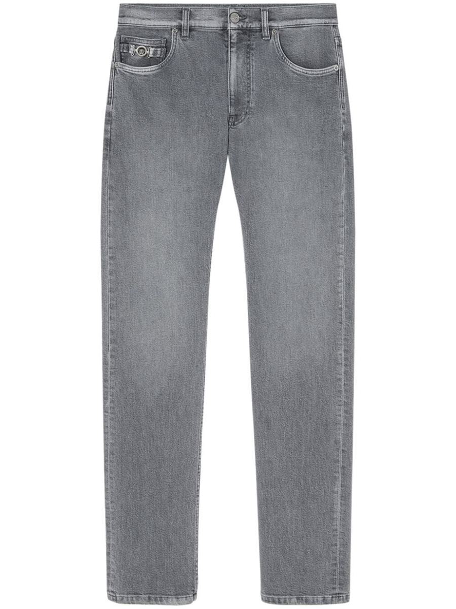 Versace Pant Denim Denim Black Wash S.Stone Wash Gray Clothing