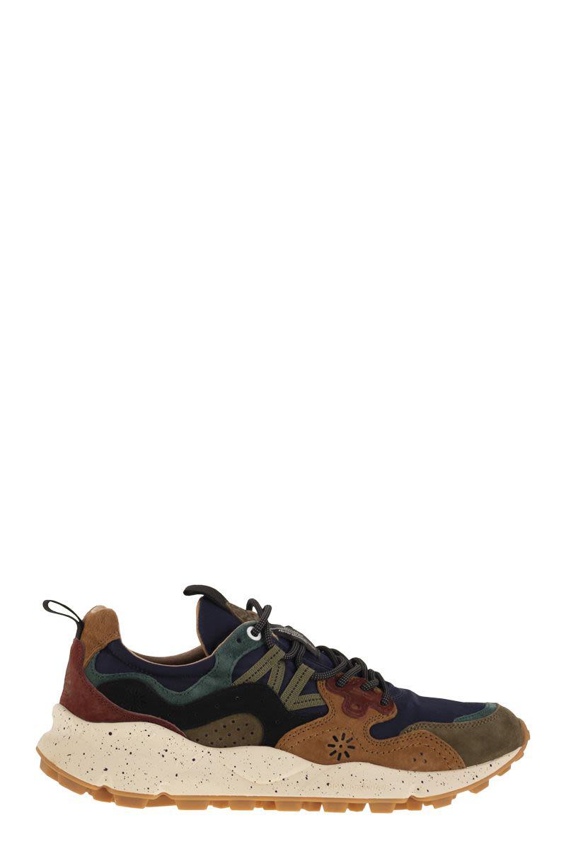 Flower Mountain Yamano 3 - Sneakers In Suede And Technical Fabric