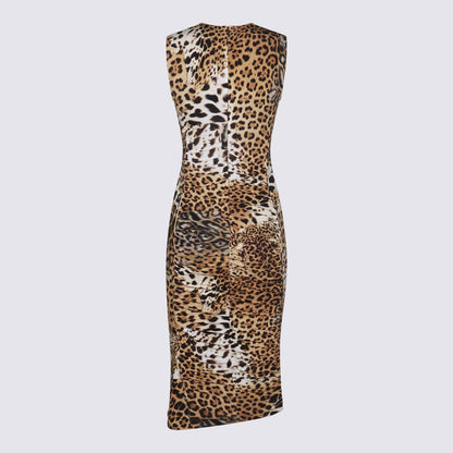 Roberto Cavalli Multicolor Midi Dress