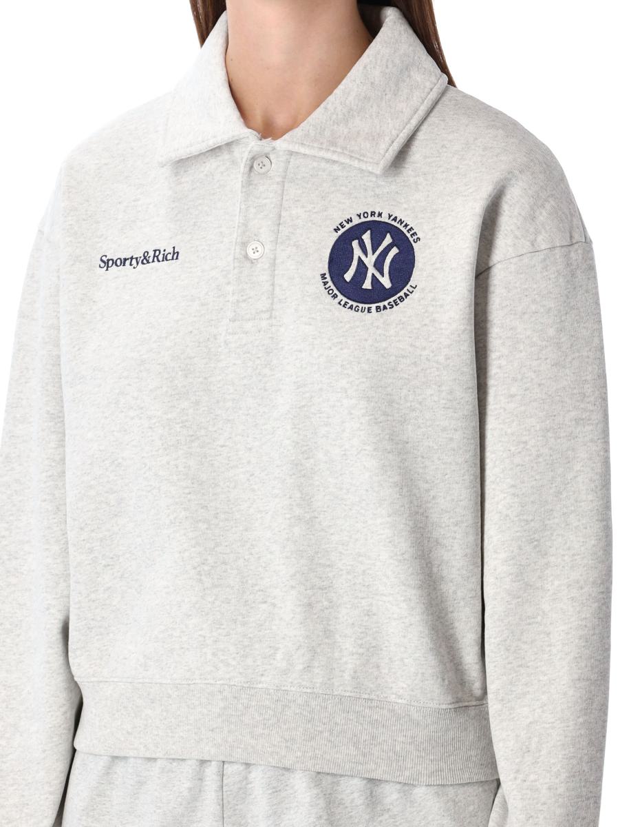 Sporty & Rich Major League Cropped Cotton Polo