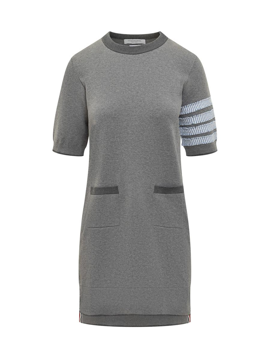 Thom Browne Cotton Dress With 4Bar Logo