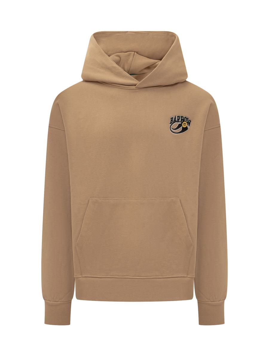 Barrow Beige Logo Embroidered Barrow Hoodie